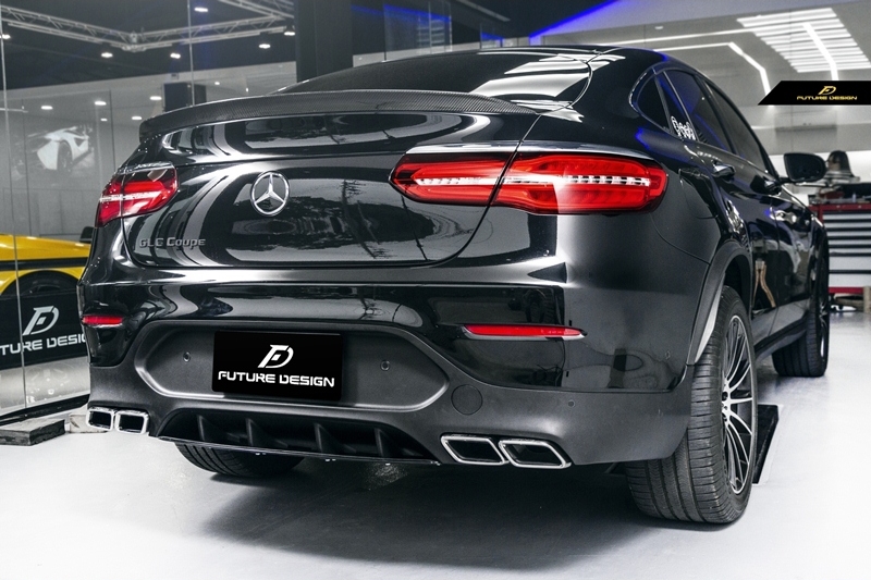 C253 GLC Coupe - 63 style Carbon Rear Diffuser with Tips_003